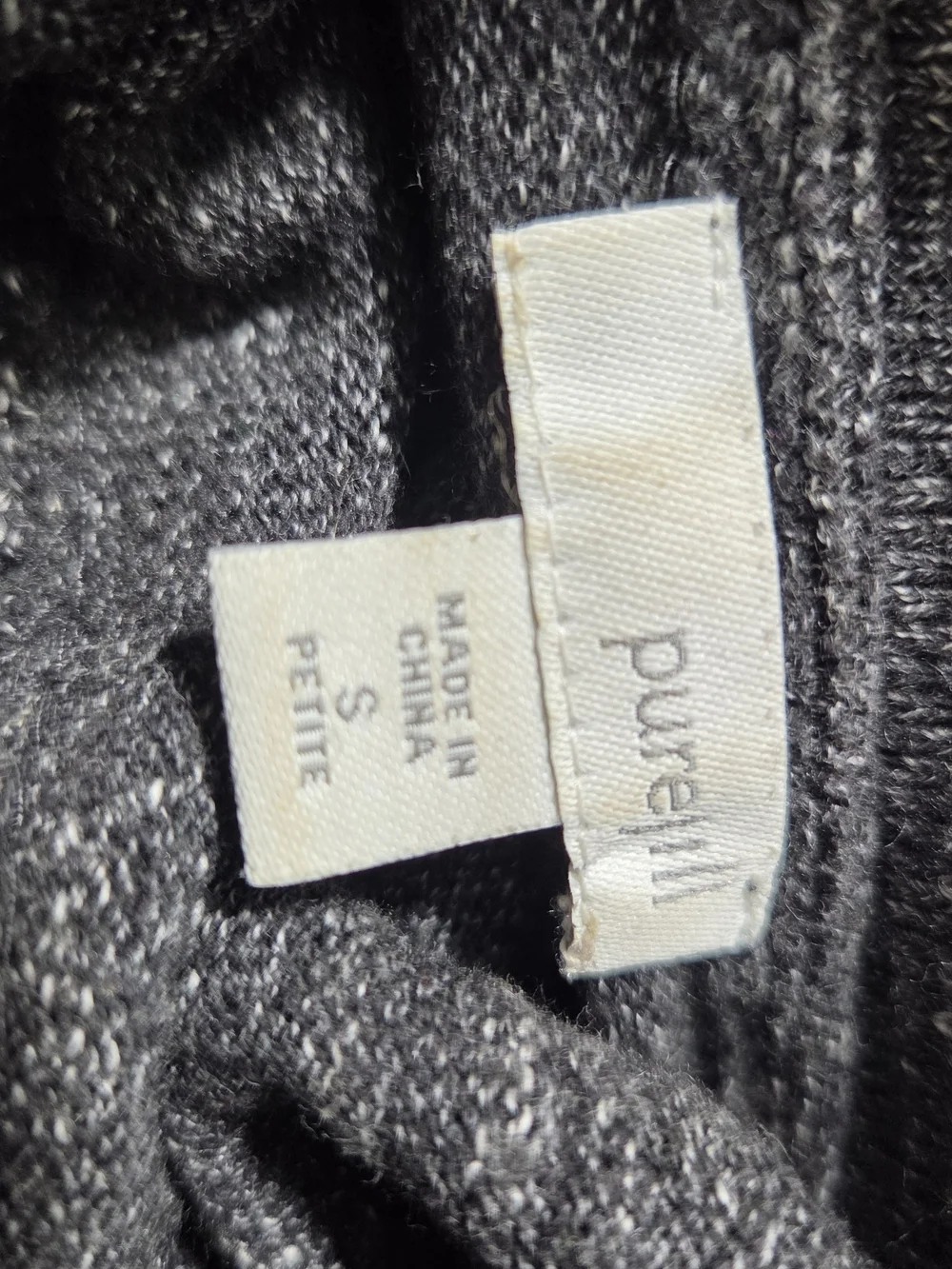 Pure Jill JJill Charcoal Gray Knit Sweater with Drawstring Small